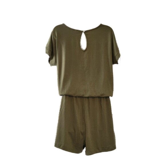 LAINAB Casual Summer Short Sleeve Romper Shorts with Pockets Sz L - Picture 4 of 6